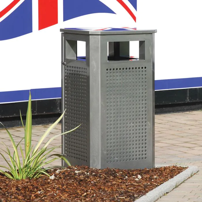 Derby Standard Litter Bin - Stainless Steel - 15