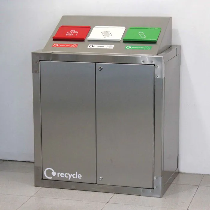 SEPR8&trade; Stainless Steel Recycling Bin