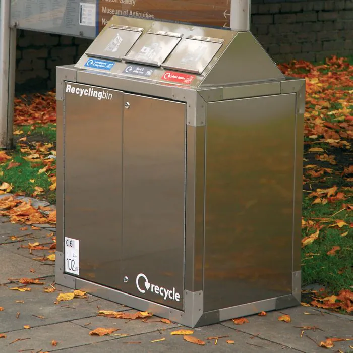 SEPR8™ Stainless Steel Recycling Bin - 2