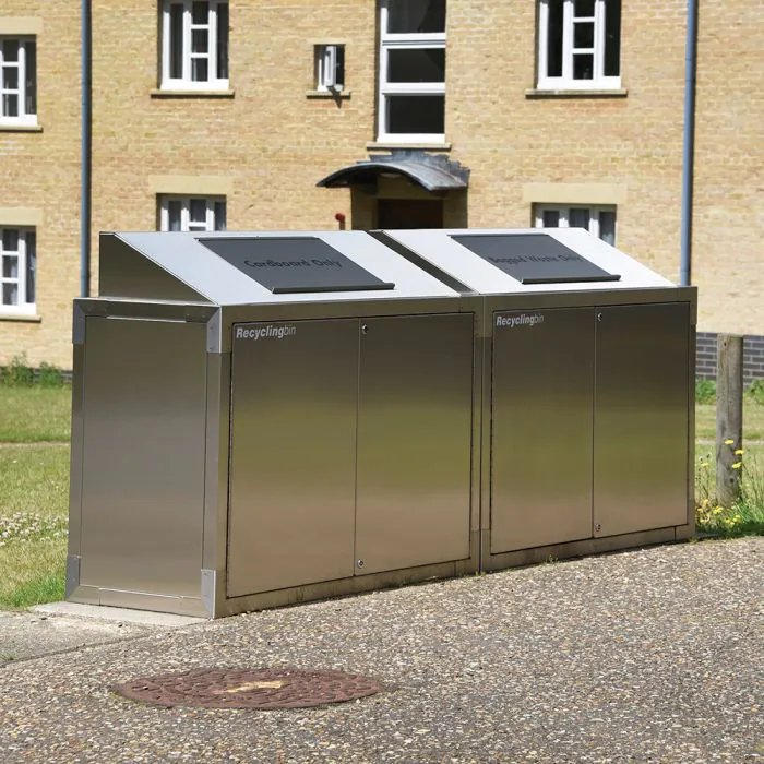 SEPR8™ Stainless Steel Recycling Bin - 3