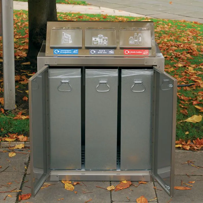 SEPR8™ Stainless Steel Recycling Bin - 4