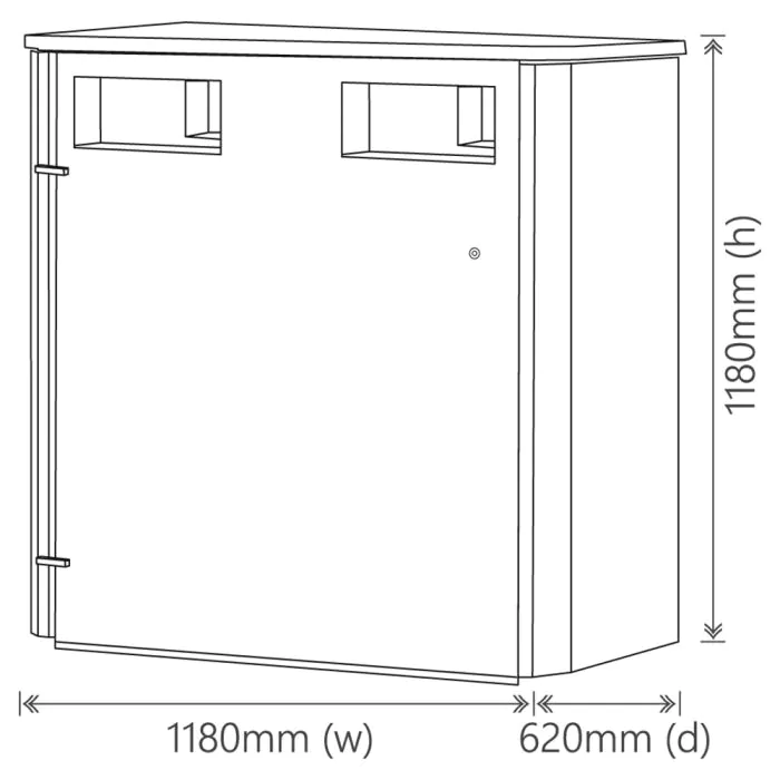 Derby Double Wheelie Bin Housing - 21