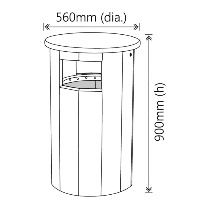 Winchester Canopied Litter Bin - Express - 2