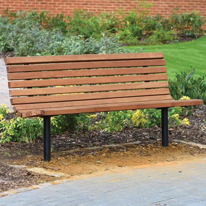 Roslin Steel Framed Timber Seat - 9