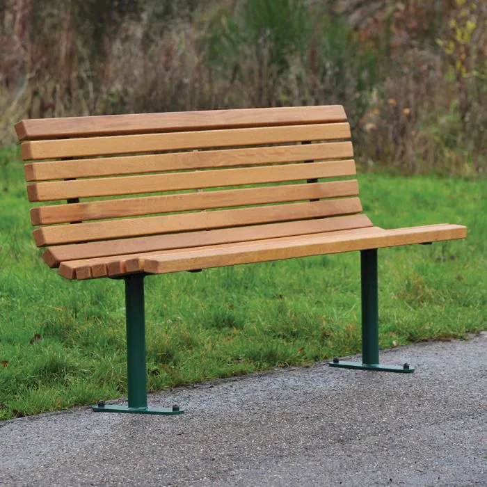 Roslin Steel Framed Timber Seat - 10