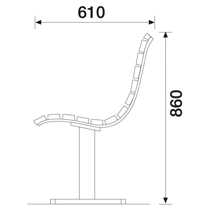 Roslin Steel Framed Timber Seat - 18