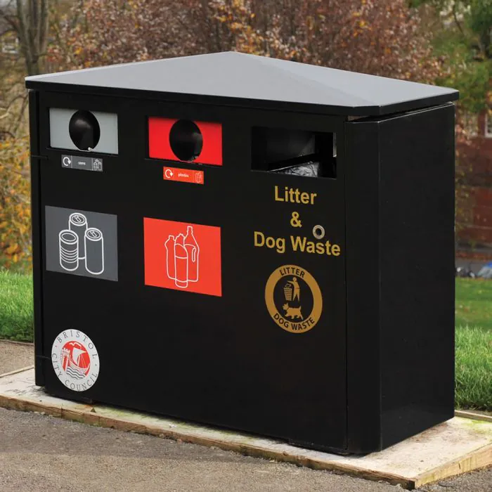 Derby Triple Recycling Bin