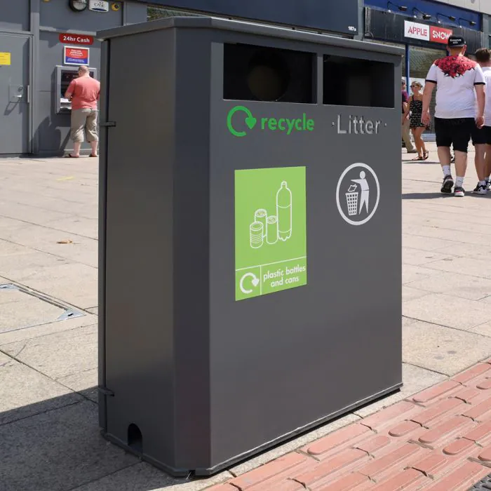 Derby Double Slimline Recycling Bin - 3