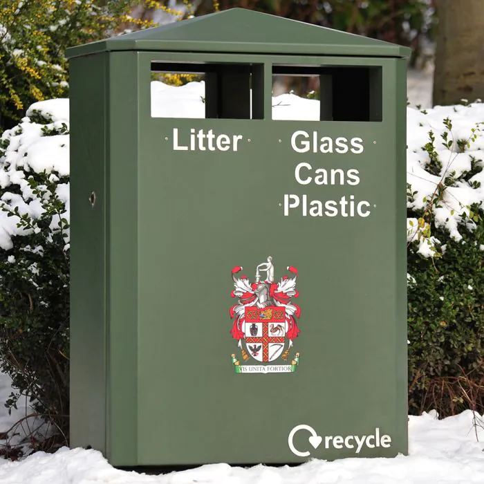 Derby Double Slimline Recycling Bin - 4