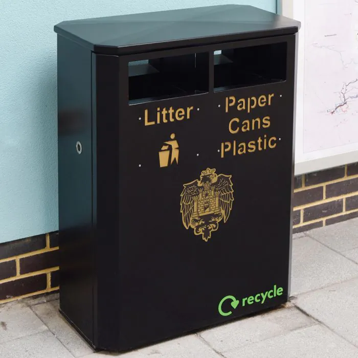 Derby Double Slimline Recycling Bin - 13