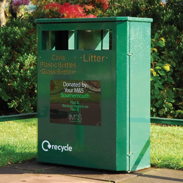 Derby Double Slimline Recycling Bin - 17