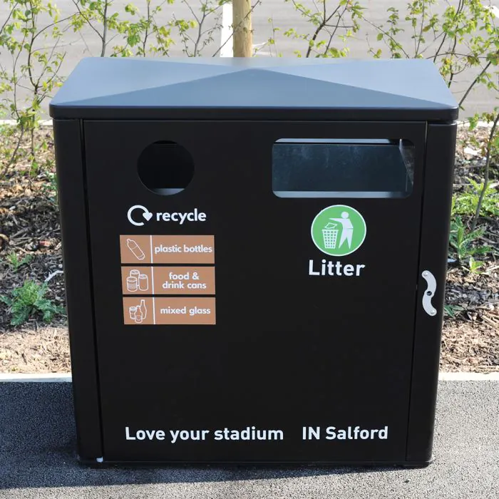 Athena Double Litter & Recycling Bin - 5