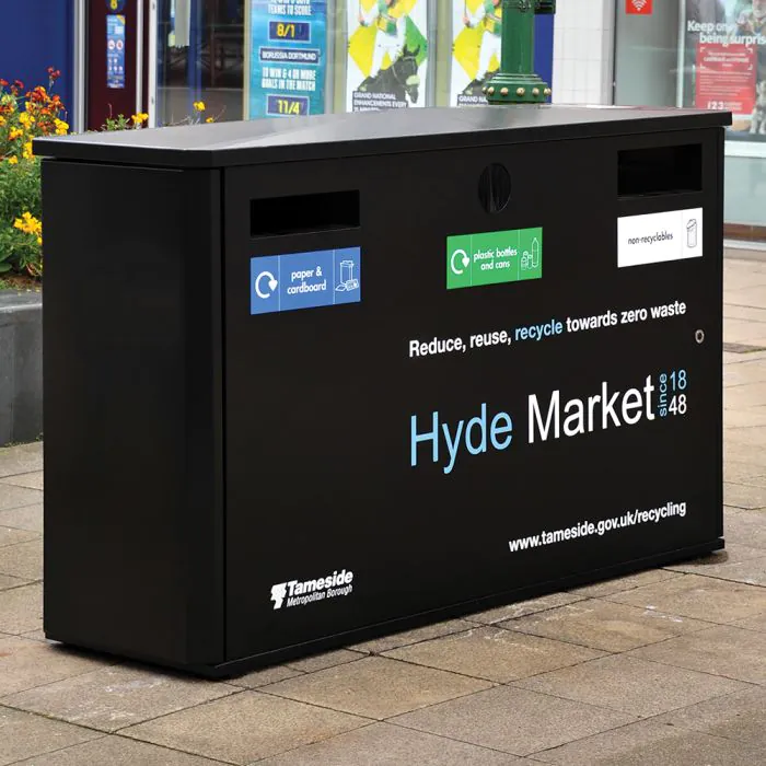 Derby Triple Wheelie Bin Recycling Unit - 1