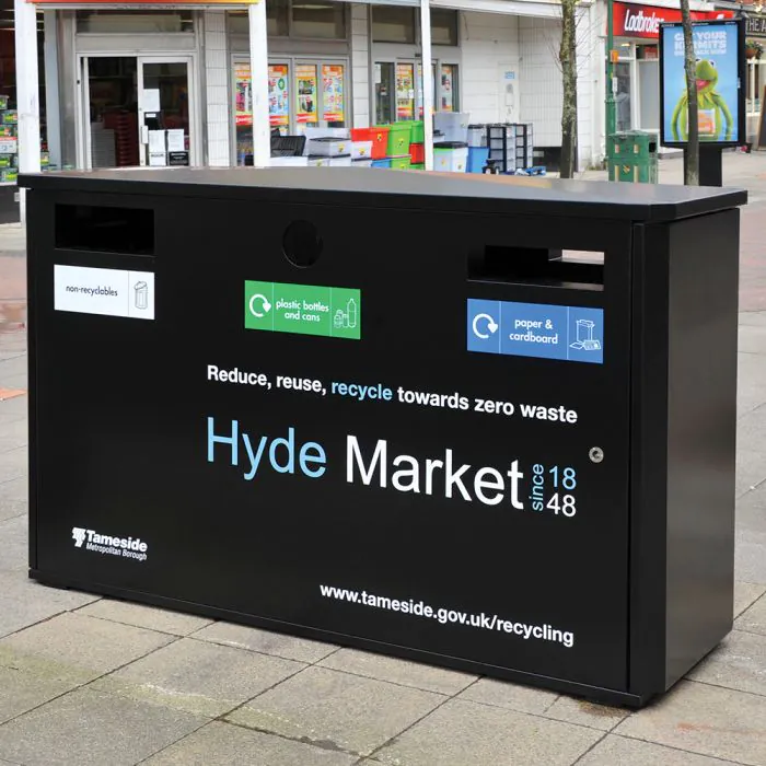 Derby Triple Wheelie Bin Recycling Unit - 2