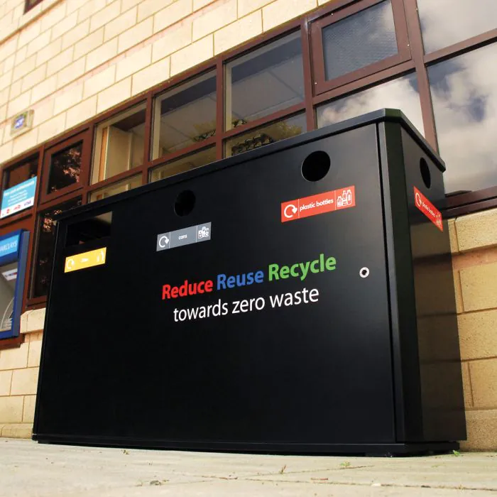 Derby Triple Wheelie Bin Recycling Unit - 3