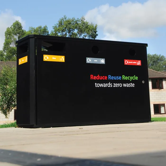 Derby Triple Wheelie Bin Recycling Unit - 4
