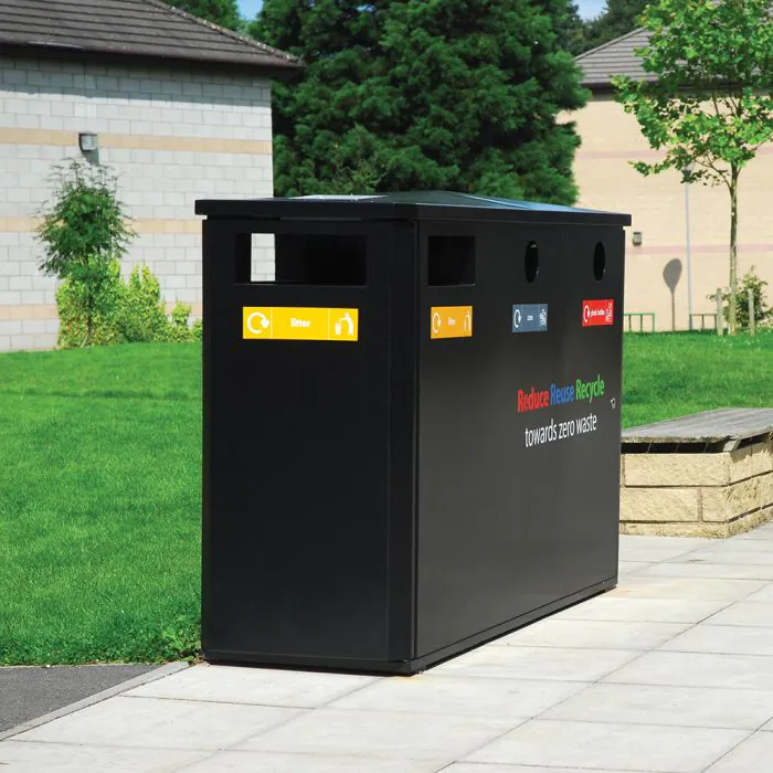 Derby Triple Wheelie Bin Recycling Unit - 5