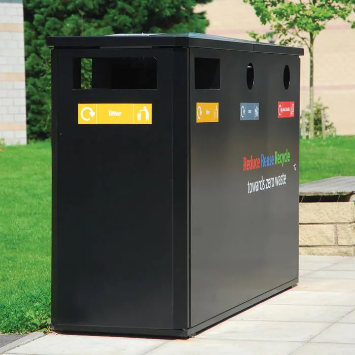 Derby Triple Wheelie Bin Recycling Unit - 6