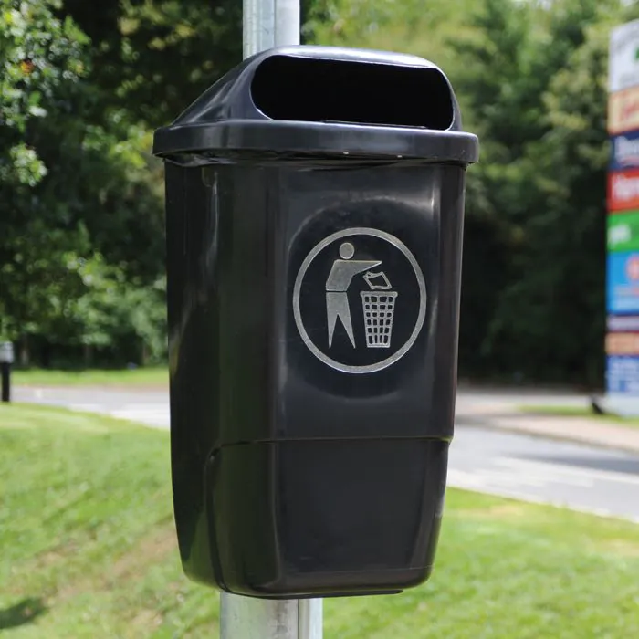 Post Mounted Litter Bin - Express - 1
