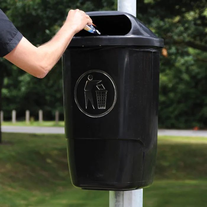 Post Mounted Litter Bin - 2