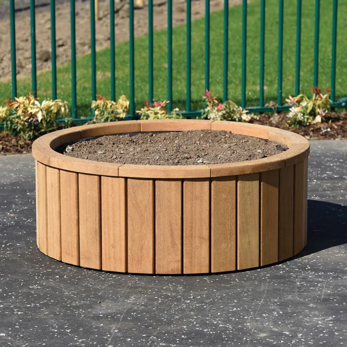 Paisley Planter | Circular Timber and Steel Street Planter