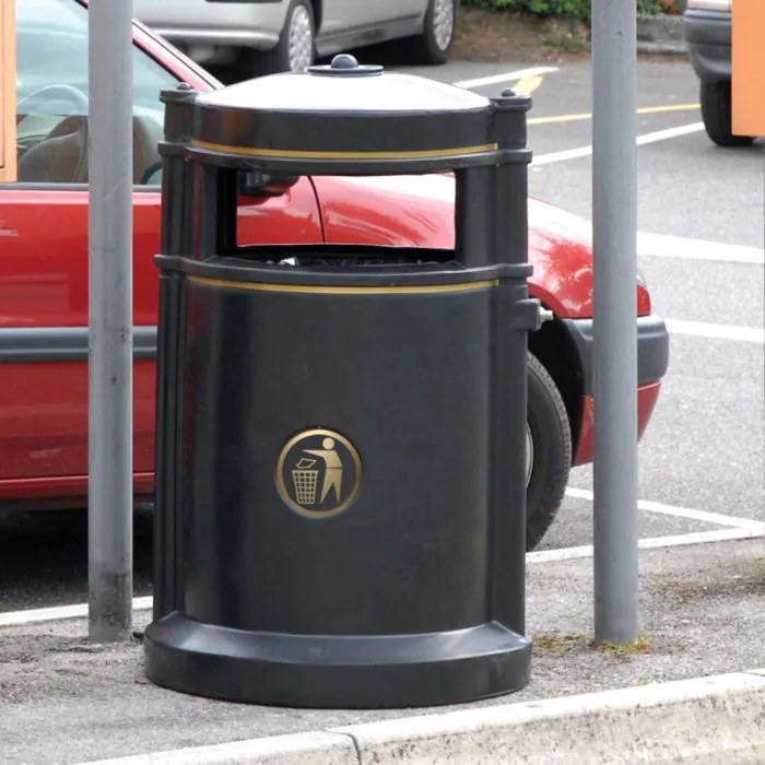 Maelor Trafflex High Security Litter Bin - 120 Litre