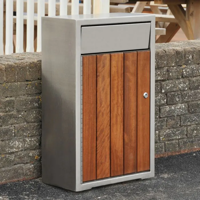 Westleigh Litter Bin - Stainless Steel - 3