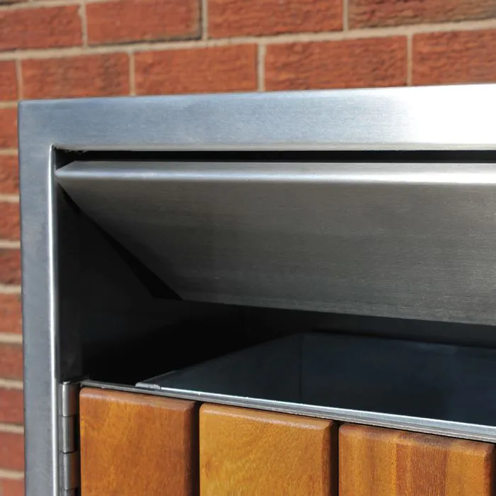 Westleigh Litter Bin - Stainless Steel - 8