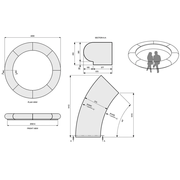 Corona Modular Circular Seating - 11