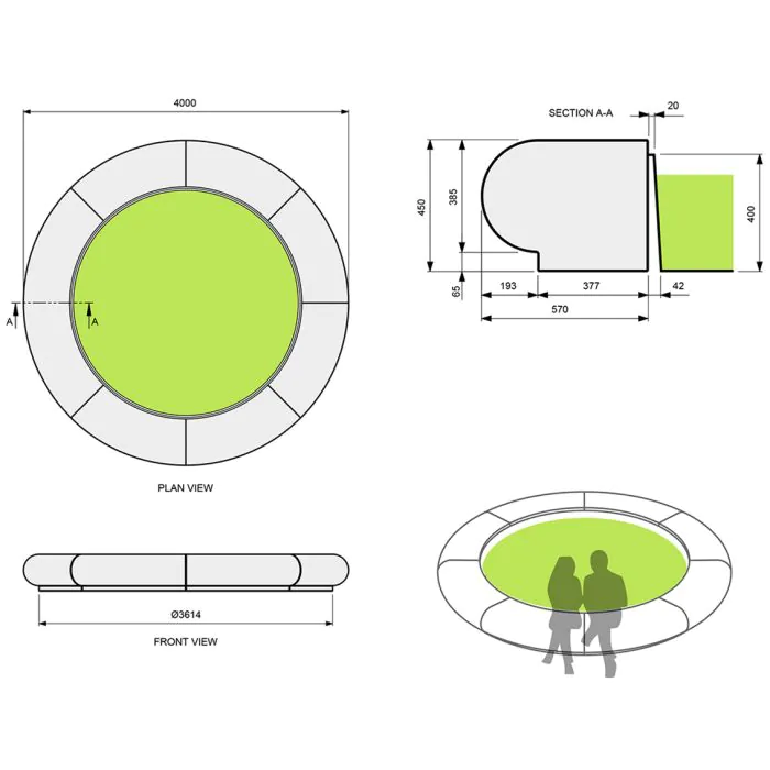 Corona Modular Circular Planter - 1