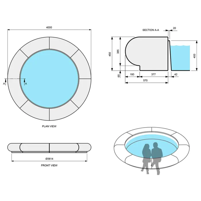 Aqua Corona - Circular Water Feature - 7