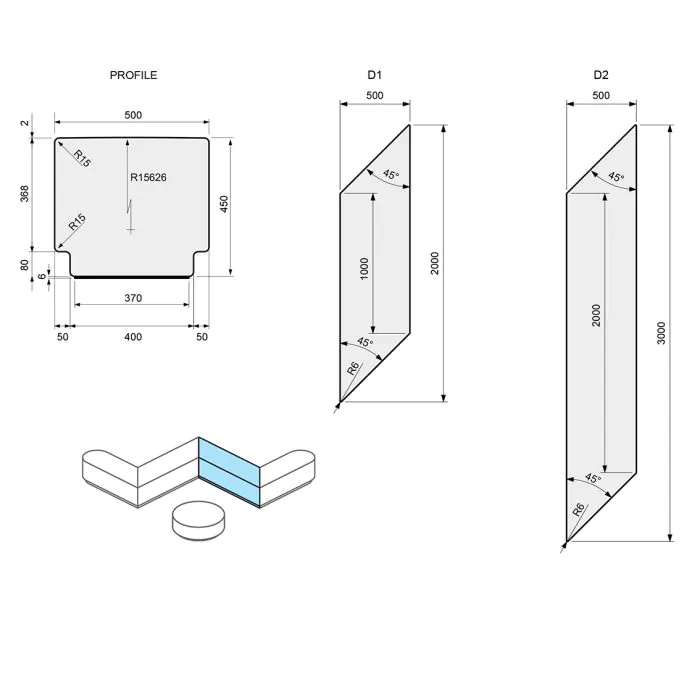 Bench Modular Seating - Module D - 2