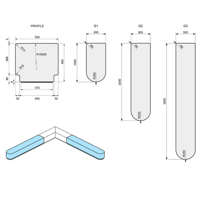 Bench Modular Seating - Module G - 1