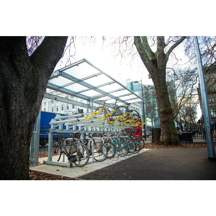 Coventry Cantilever Two Tier Cycle Shelter - 1
