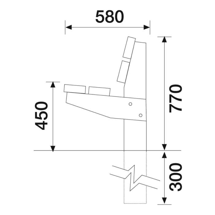 Hatton Rustic 4-slat seat - Express - 3