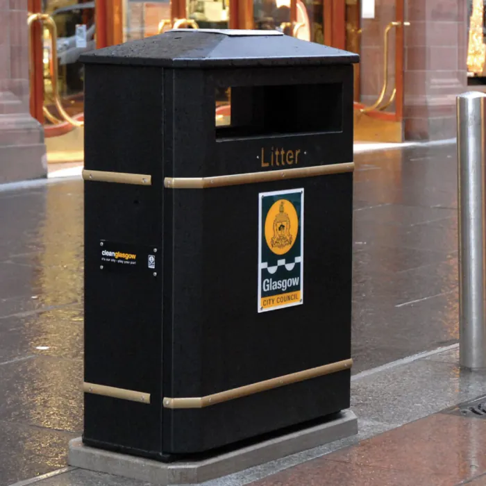 Derby Double Slimline Litter Bin - 5