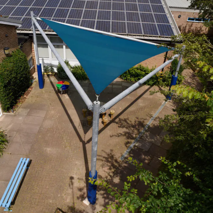 Triangle Perimeter Beam Shade Sail - 1