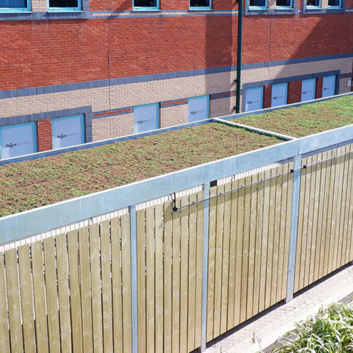 Turvec Cubic Green Roof Bike Shelter - 6