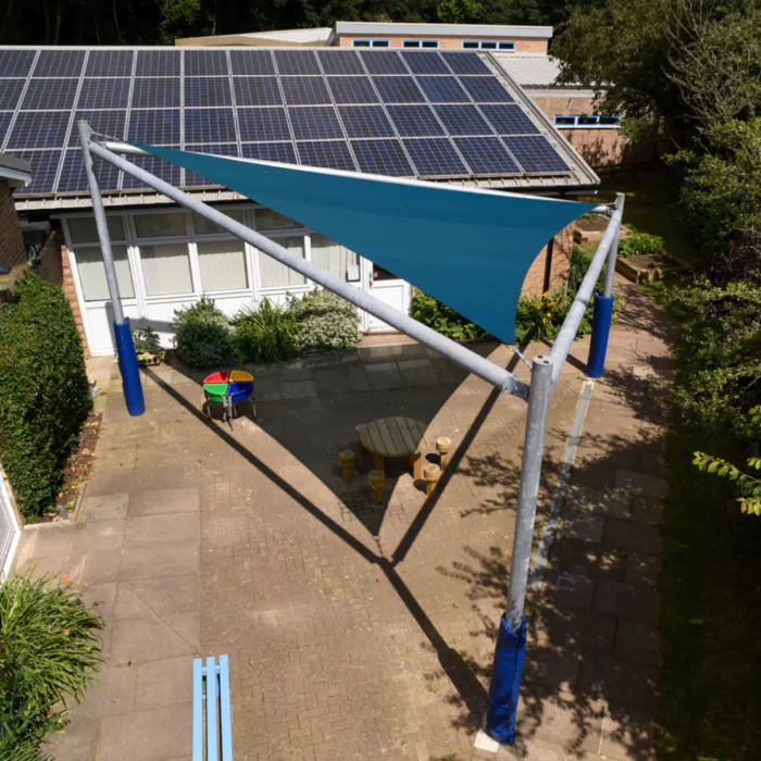 Triangle Perimeter Beam Shade Sail - 3