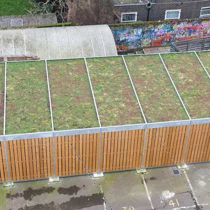 Turvec Cubic Green Roof Bike Shelter - 5