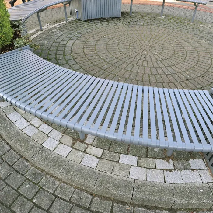 Weyburn Curved Bench with Planters - 5