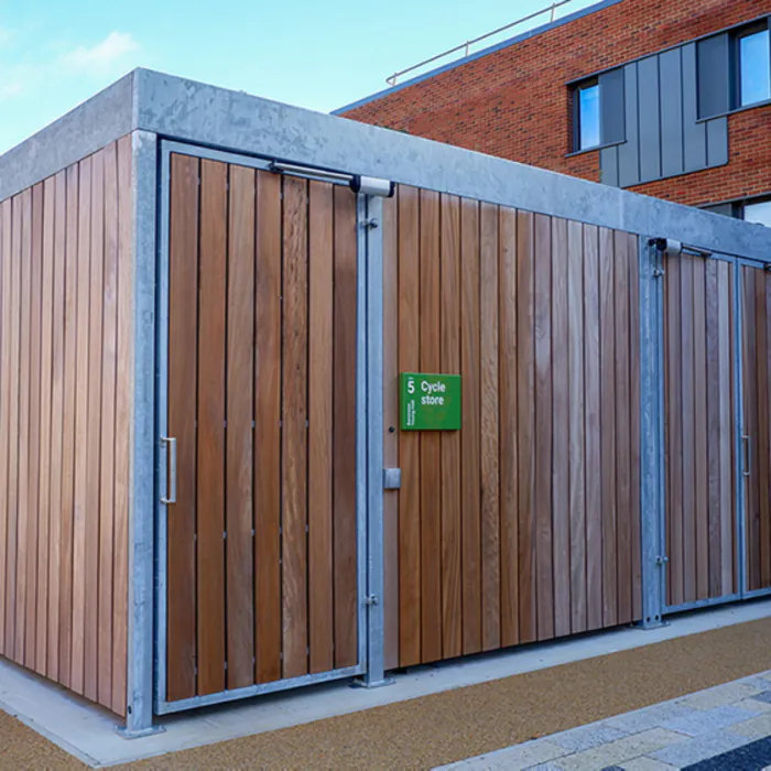 Turvec Cubic Timber Bike Store - Enclosed - 9
