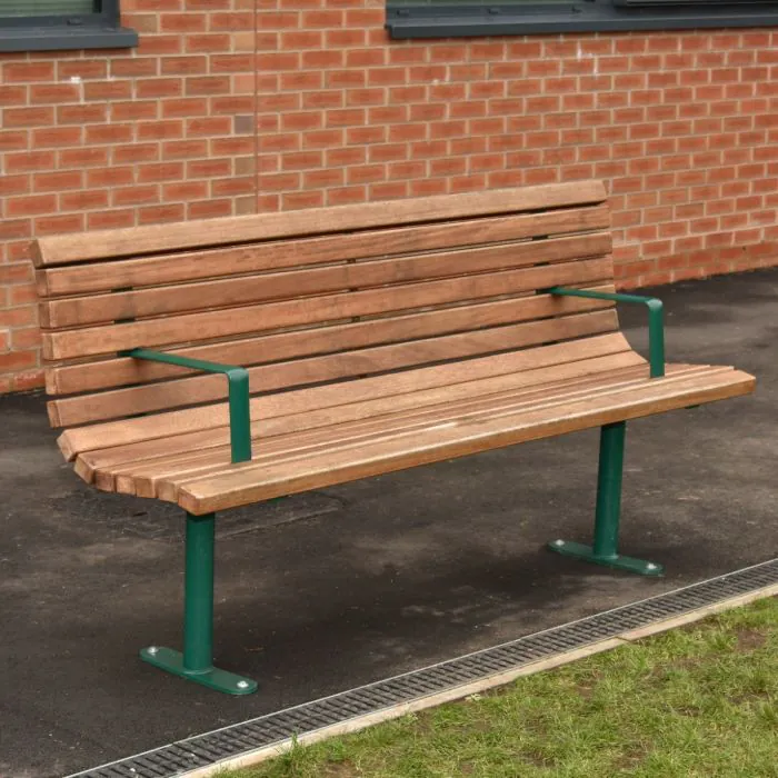 Roslin Steel Framed Timber Seat - 12