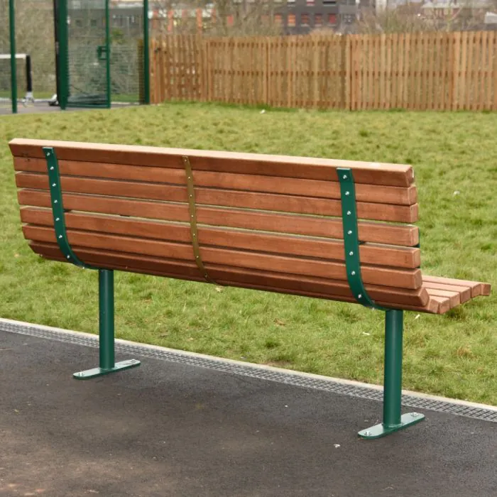 Roslin Steel Framed Timber Seat - 13