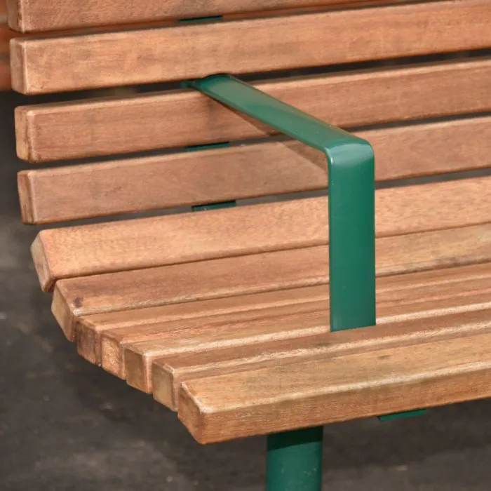 Roslin Steel Framed Timber Seat - 14