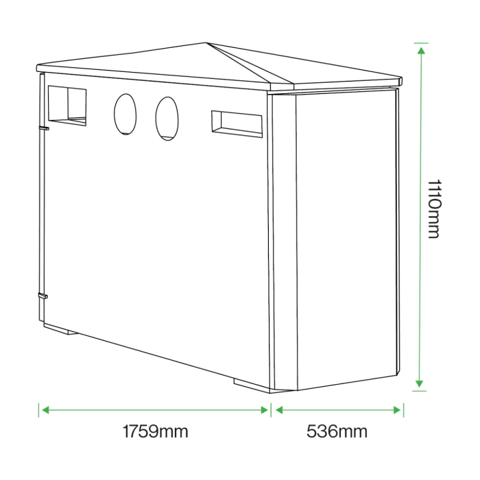 Derby Quad Recycling Bin - 20