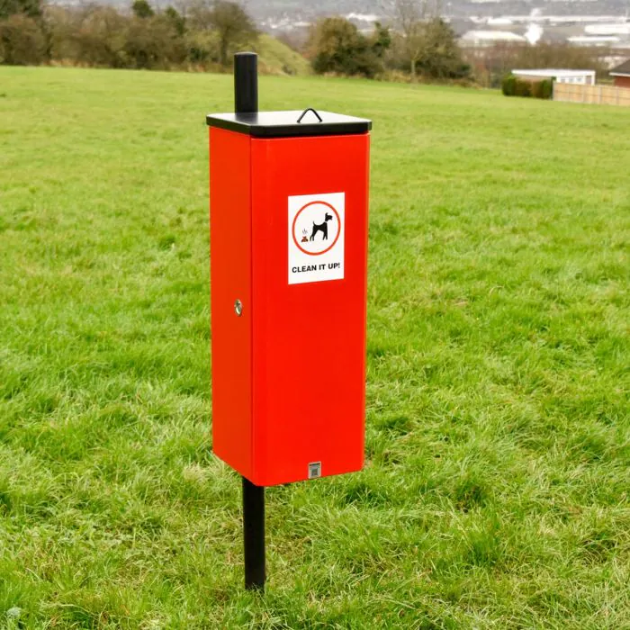 K-Nine 60ltr Red Dog Waste Bin - Express - 5