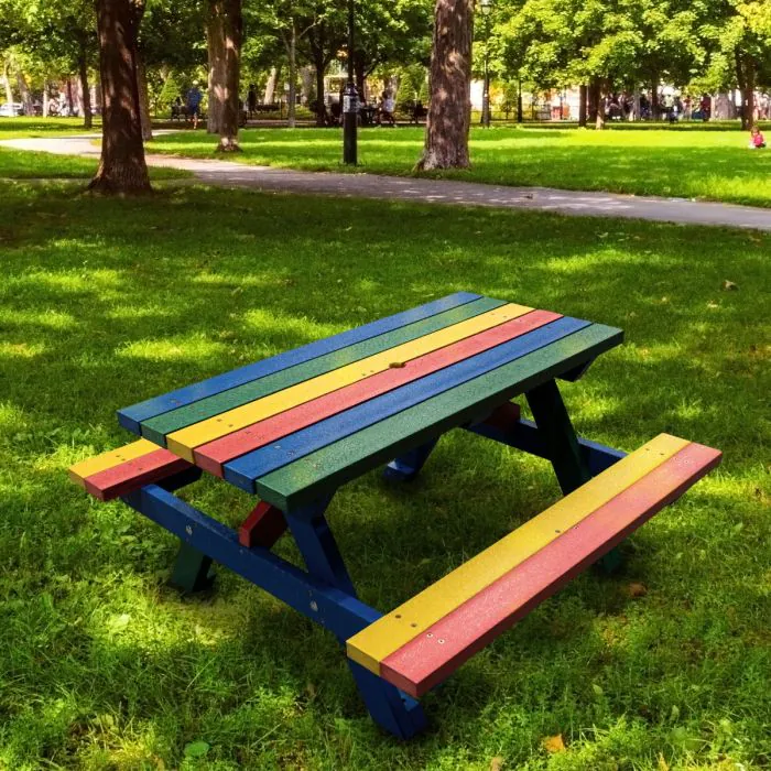 Rainbow Recycled Plastic Picnic Unit