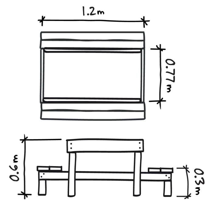 Whiteboard Picnic Table - 1