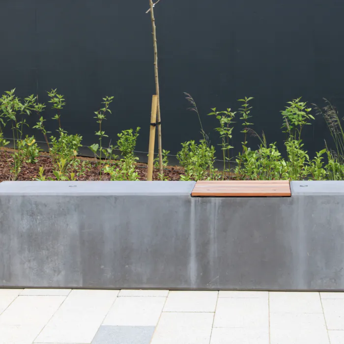 Concrete Bench Unity 2500 with Inset 600mm Deck Seat Top - 5